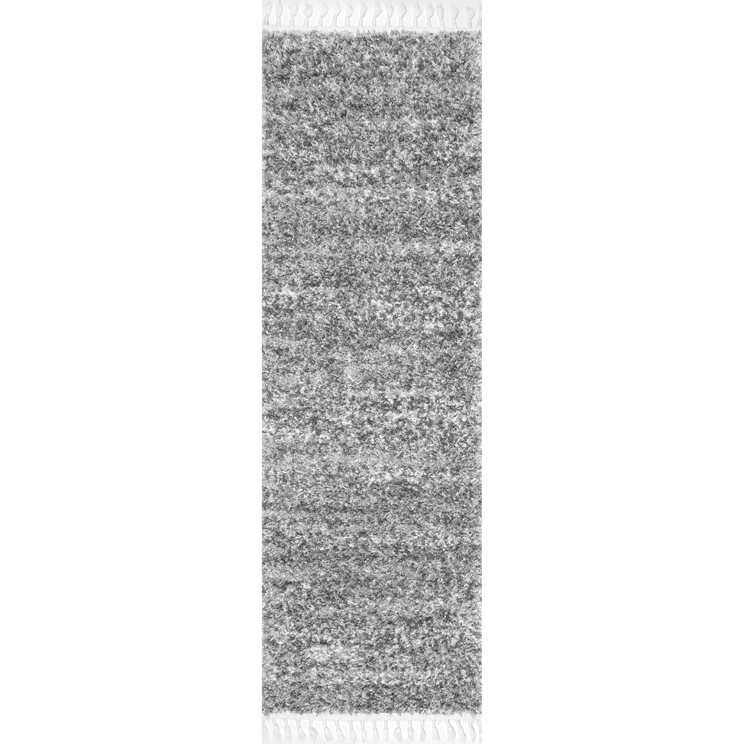 nuLOOM Brooke Contemporary Shag Runner Rug, 2' 6" x 12', Gray