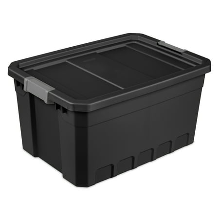 Black Cherry Tote - Sterilite 19 Gal./72 L Stacker Tote, Black