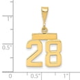 thumbnail image 4 of Auriga 14K Yellow Gold Polished Number 28 Charm Pendant for Women, 4 of 4