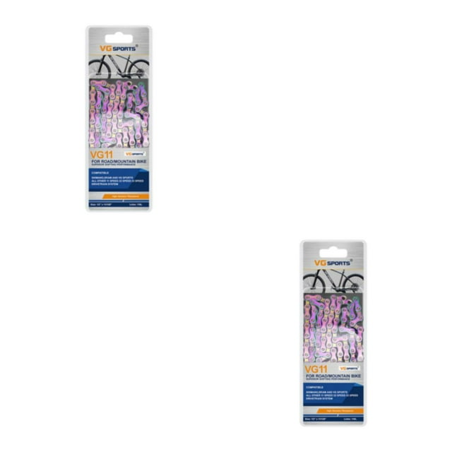 ZheElen Easy To Install Wide Compatibility Bike Chain For Mountain And Road Bikes Mountain Bike Chains Colorful 11 Speed 2Set