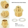 thumbnail image 7 of 1/2" to 3/8" Brass Compression Reducer Adapter, 3/8" Male to 1/2" Water Supply Pipe Fitting for RV Kitchen Water Lines, 3 PCS, 7 of 7