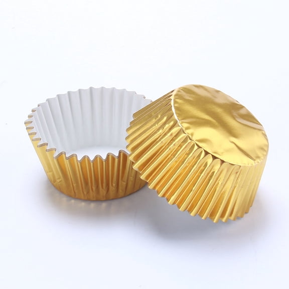 NIAIZEK Baking Cups Wrapper Silver Foil Muffin Liner 200Pc 3In