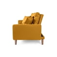 thumbnail image 2 of Sofá Cama De Lino Mostaza Modelo Encore, 2 of 8