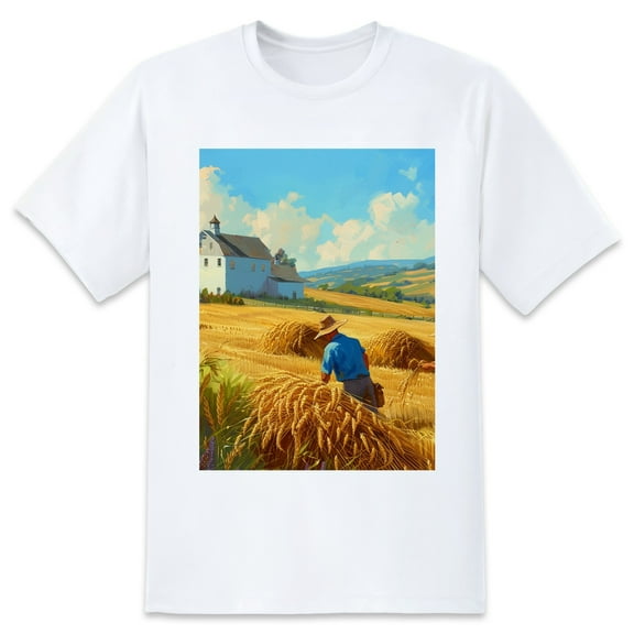 Basic Oversize Tees For WomenScenery Loose Boyfriend Shirts Casual Blouse round neck