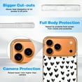 thumbnail image 6 of Case For Apple iPhone Air / 17 Pro / 17 Pro Max Series Case, Slim Thin Transparent Flexible Clear TPU Shockproof Phone Case For iPhone 17 Series, Black Heart (1), 6 of 6