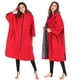 thumbnail image 1 of Yuarrent Chaqueta cálida Abrigo Mujer Mantener caliente Absorbente del sudor Traje de secado rápido Manga Toallas grandes Cambio de Traje de baño Rojo+Gris, 1 of 6