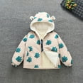 thumbnail image 2 of Ulitacool Boys Winter Coats Long Sleeve Hooded Jacket For Boys And Girls Bear Ear Lined Zipper Coat Comfortable Playsuit Beige 2-3 Years, 2 of 5