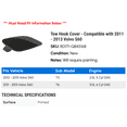 thumbnail image 2 of Tow Hook Cover - Compatible with 2011 - 2013 Volvo S60 2012, 2 of 2