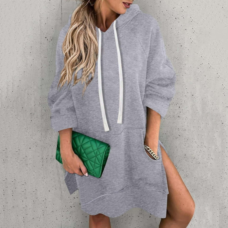 the warmy oversized hoodie dress Women's Hoodie Dress