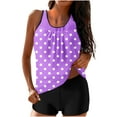 thumbnail image 2 of Sakmal Women'S Bathing Suits Tankini Swimsuits Purple Tummy Control 2 Piece Women Swimsuit Clearance, 2 of 6