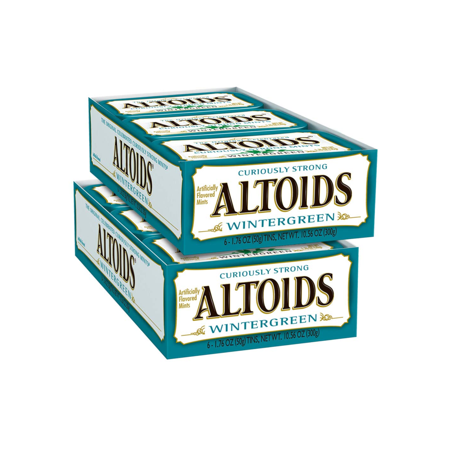 ALTOIDS Classic Wintergreen Breath Mints  1.76-Ounce Tin (Pack of 12)
