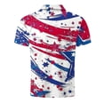 thumbnail image 4 of Jinhomg Mens Summer Graphic Shirts Patriotic4Th of July American Flag Tees Casual Comfy Short Sleeve Button Up Polos Shirt Big And Tall Independence Day Party Tops Blue XXXL, 4 of 5
