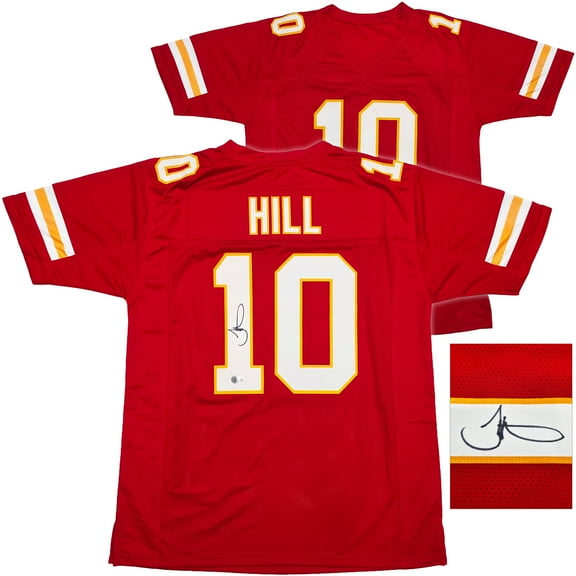 Kansas City Chiefs Tyreek Hill Autographed Red Jersey Beckett BAS Witness 252403