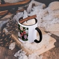 thumbnail image 5 of 3dRose, Vintage Victorian Flower Pattern - Pink And White Camellia Flowers, 11oz Two-Tone Black Mug, 5 of 7