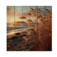 thumbnail image 3 of Designart "Sunrise Breeze on the Beach III" Nautical & Beach Print on Natural Pine Wood, 3 of 5