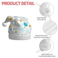 thumbnail image 4 of KLL Christmas Hats for Adults Plush Gold Stars Blue Dots Pattern Print Santa Hat Xmas Fluffy Santa Claus Hat for Women Men, 4 of 6