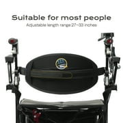 Sinceborn 4-in-1 Electric Rollator Walker with Seat, E-pushing Transport Wheelchair for Seniors, Lightweight Wheelchair Walker Combo,Foldable Design,Matte Black,Regular Style