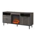 thumbnail image 3 of Walker Edison Modern Fireplace TV Stand for TVs up to 65", Slate Grey, 3 of 9