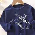 thumbnail image 6 of TOWED22 Toddler Baby Girl Boy Clothes Set 2 Piece Long Sleeve Sweatshirt Tops and Casual Pants Cartoon Graphic Print Fall Winter Outfits Clothing(Navy,7-8 Y), 6 of 6