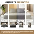 thumbnail image 6 of King Size Futon Sofa Bed, Boneless Foldable Couch Bed, Fuffy Chenille Fabric Sofa, Chaise Lounge, Multi-Functional DIY Modern Upholstered Deep Seat Couch for Living Room & Office(Light Grey), 6 of 10