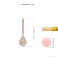 thumbnail image 3 of ANGARA Natural Diamond Teardrop Hoop Earrings in 14K Rose Gold for Women (Size-2.2mm| Color-I-J| Clarity-I1-I2) | April Birthstone, Anniversary, Jewelry Gift for Women | Natural Diamond Earrings, 3 of 7
