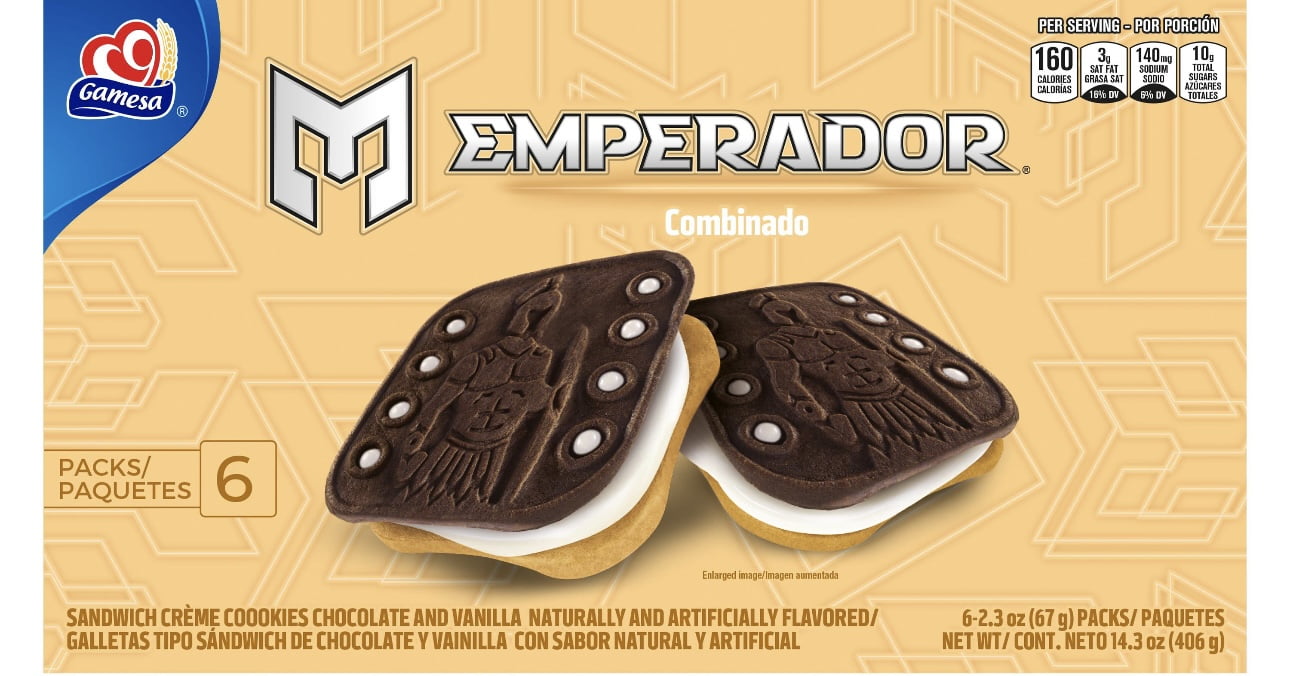 Gamesa Mix Emperador | Limon | Vainilla | Choco | Nuez |Mexican Cookies | 5 pack