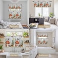 thumbnail image 6 of Spring Mushrooms Kitchen Curtains Sets for Windows 36 Inch Length, Farmhouse Pastoral Botanical Gray Plaid Rod Pocket Window Treatments Tier Curtains and Valances Set for Bedroom/Bathroom, 6 of 8