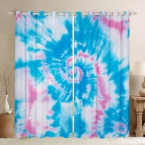 Manfei Gradient Tie Dye Curtains Pack of 2 (42x84 Each) for Female Men Adults,Watercolor Artwork Curtains Blackout,Abstract Ombre Bedroom Curtains,Ultra Soft Home Decor