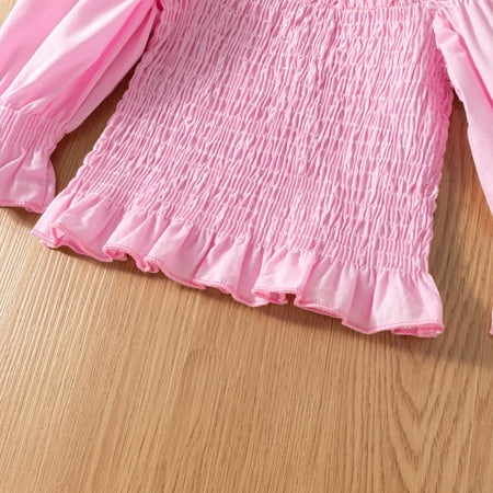 

Cathalem Girl Outfits Size 6 2PCS Hole Denim Outfits T Girls 1-6 Sleeve Tops Years Toddler Set Shoulder Shirt Jeans Baby Out Fit Childrenscostume Pink 1-2 Years