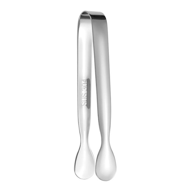 Pinzas para hielo de acero inoxidable galvanizado, pinzas para hielo duraderas y resistentes a la corrosión para bar, cocina y cubos de azúcar.