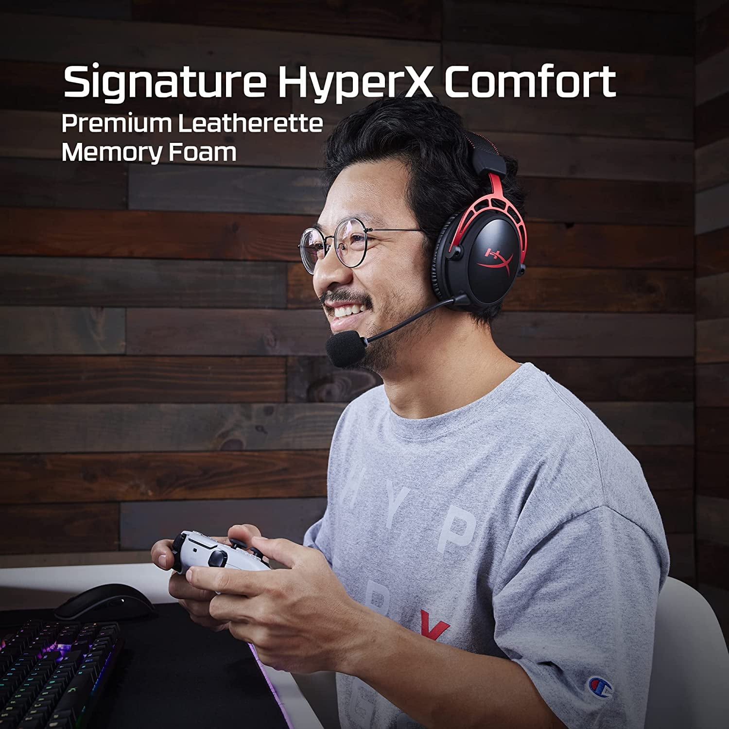 HyperX Cloud Alpha Wireless - Gaming Headset for PC, 300-hour Battery Life,  DTS Headphone:X Spatial Audio, Memory Foam, Dual Chamber Drivers,  Noise-canceling Mic, Durable Aluminum Frame - (Open Box) 