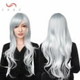 thumbnail image 3 of SEGO Fashion Ombre Long Curly Wave Hair Wigs Heat Resistant Straight Synthetic Hair Wigs For Women, 3 of 6