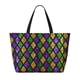thumbnail image 2 of Easygdp Mardi Gras Shiny Green Purple Bolsa de Viaje de Playa de Gran Capacidad, Bolsa Tote Perfecta para la Playa, Escapadas de Fin de Semana y Viajes, 2 of 7