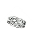 thumbnail image 4 of Oxidized Eternity Celtic Weave Knot Wedding Ring Sterling Silver Band 925 Jewelry Female Male Size 9, 4 of 4
