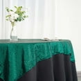 thumbnail image 2 of Efavormart LUXURY Hunter Emerald Green Sequin Square Tablecloth Overlay Square Tablecloth Cover For Wedding Party Event Banquet - 60" x 60", 2 of 9