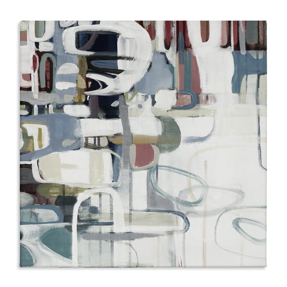 Stupell Industries Contemporary Asymmetrical Abstract Forms Canvas Art, 17 x 17, by Lisa Ridgers