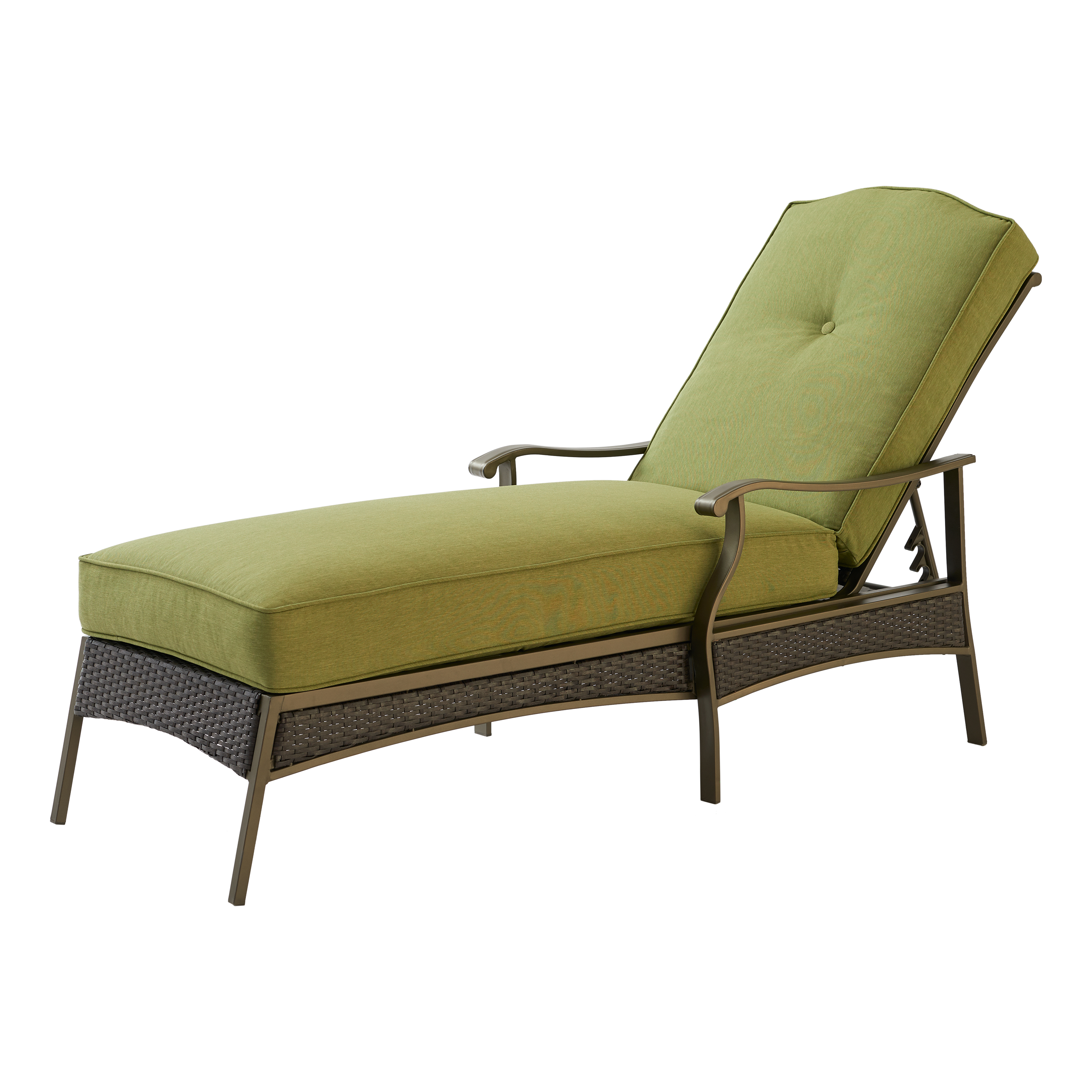 Better Homes & Gardens Providence Cushioned Wicker Outdoor Chaise Lounge - Green - image 3 of 13