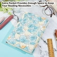 thumbnail image 4 of Funda protectora de tela para libros, tamaño A5, lavable, con diseño de fresas en azul celeste claro., 4 of 7