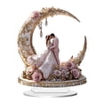 thumbnail image 2 of 2D Flat Moon recién casados ​​de letreros acrílicos decoración de mesa impermeable regalo de boda para escritorio de gabinete decoración del hogar del, 2 of 8