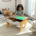 thumbnail image 3 of KidKraft Reversible Wooden Activity Table with Board and Train Set, Gray & Natural, for Ages 3+ Years, 3 of 8