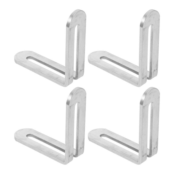 FRCOLOR 4Pcs L Shape Corner Braces with Single Slot for Furniture Cabinet Installation Adjustable Angle Brackets