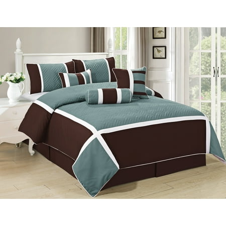 All American Collection New 7 Piece High Quality Embroidered Over-sized Comforter