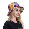 thumbnail image 4 of Balery The Garden Tricolor Pansy Flower Sun Hats for Men Women Bucket Hat UPF 50+ Buckey Hat Boonie Hat Foldable UV Protection Hiking Beach Fishing Summer, 4 of 9