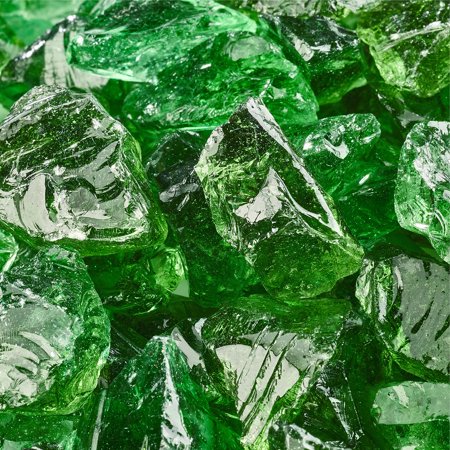 Emerald Green Crushed Fire Pit Glass 1 2 3 4 10 Lbs Walmart Com