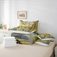 thumbnail image 6 of jejeloiu Kawaii Daisy Flower 7 Pieces Bedding Comforter Set,Rustic Farmhouse Cabin Full Bedding Set,Yellow Gray White Fitted Sheet Flat Sheet For Men Women,Ultra Soft Home Decor Reversible, 6 of 8