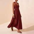 thumbnail image 6 of Bxsruta Womens Summer Maxi Dress V Neck Sleeveless Flowy Casual Long Sundresses, 6 of 8