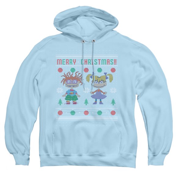 Rugrats Merry Ugly Christmas Sweater With Chucky And Angelica Unisex Adult Pull-Over Hoodie