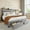 Light Grey, variant on Einfach Queen Bed Frame, Storage Bed with Built-In Charging Station, Linen Upholstered Wingback Headboard, Beige