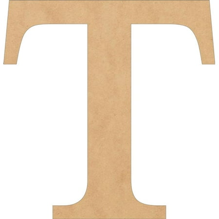 Awesome Life Craft Times New Roman Font Letter Wall Cutout Unfinished Wood Letters - Letter T
