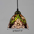 thumbnail image 3 of FSLiving Tiffany Baroque Style Glass Lampshade Ceiling Lamp Colorful Chandelier with 15ft Plug-in UL On/Off Dimmer Switch Cord for Bedroom Background Wall Dining Room,Bulbs Not Included - 1 Pack, 3 of 8